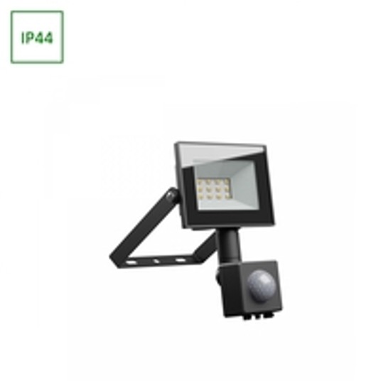 Reflektor LED 10W +czuj. NW czarny N-LUX4 174275 -zdjęcie numer 1