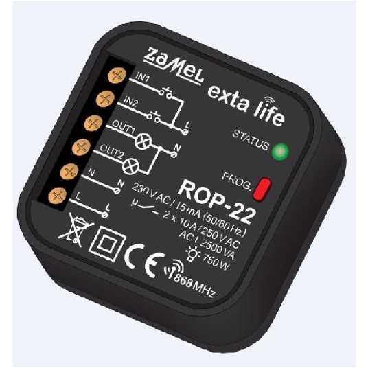 ROP-22 Radiowy odb. dopusz.2 kanał EXTA LIFE ZAMEL -zdjęcie numer 1