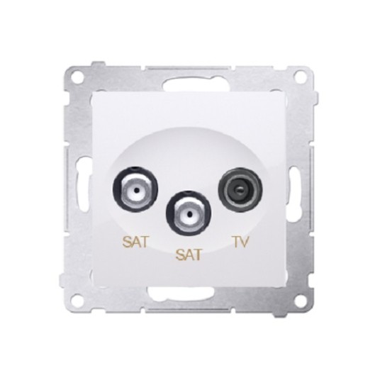 SIMON54 biały DASK2.01/11 Gn. TV-SAT-SAT -zdjęcie numer 1