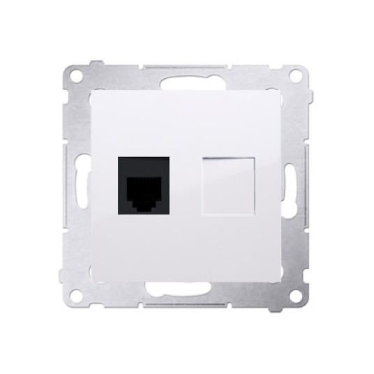 SIMON54 biały DT1.01/11 Gn. telefoniczne 1xRJ12 -zdjęcie numer 1