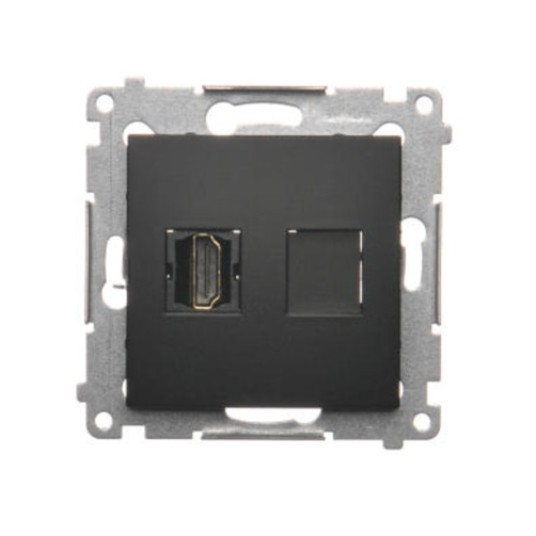 SIMON54 czarny DGHDMI.01/49 Gn. HDMI x 1 -zdjęcie numer 1