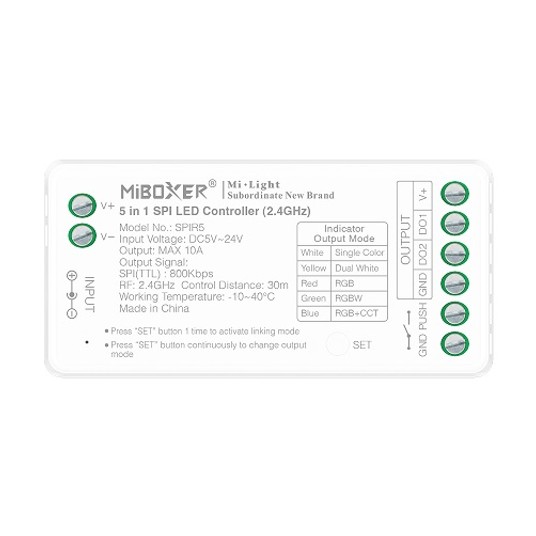 SPIR5 Sterownik 5w1 LED cyfrowy 5V-24V 10A Miboxer -zdjęcie numer 1