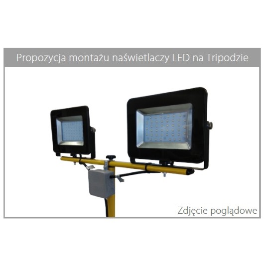 Statyw podwójny żółty 1,6m TRIPOD-02 BEMKO -zdjęcie numer 2