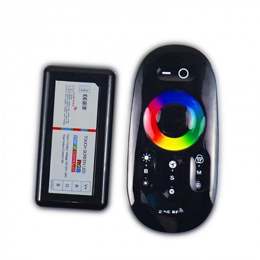 Sterownik RGB RF 3x6A 12V/24V DC czarny EC20351 -zdjęcie numer 1