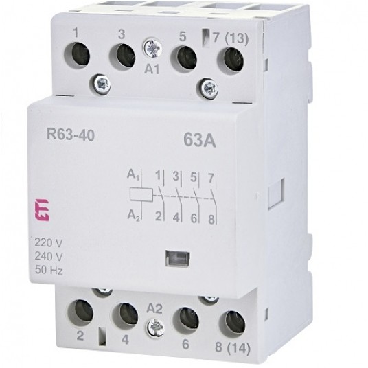 Stycznik 230V 63A AC 4Z0R 3P R63-40 ETI 903616 -zdjęcie numer 1