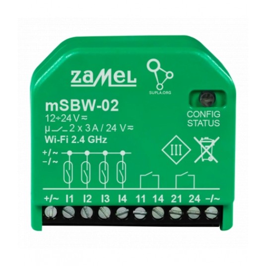 SUPLA mSBW-02 Sterownik bramowy 2-kan. Wi-Fi ZAMEL -zdjęcie numer 1