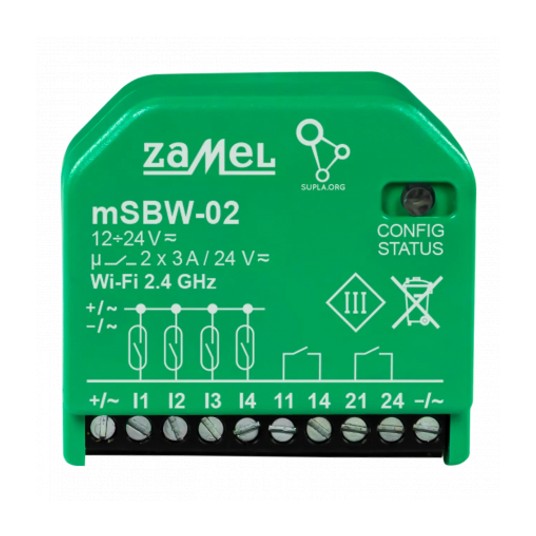 SUPLA mSBW-02 Sterownik bramowy 2-kan. Wi-Fi ZAMEL -zdjęcie numer 1