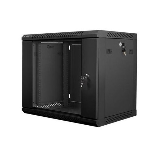 Szafka serwerowa wisząca 19" 9U 600x450 czarna -zdjęcie numer 1