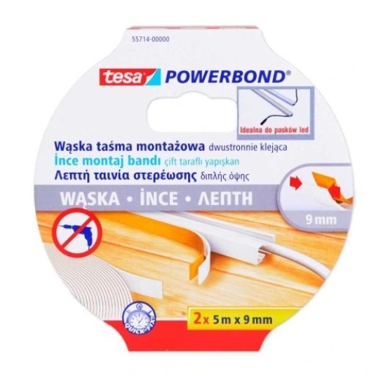 Taśma TESA 2x5m/9mm POWERBOND 55714-00000 -zdjęcie numer 1