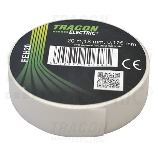 Taśma TRACON 20m/18mm biała FEH20 -zdjęcie numer 1