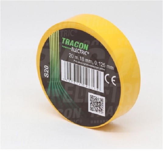 Taśma TRACON 20m/18mm żółta S20 -zdjęcie numer 1