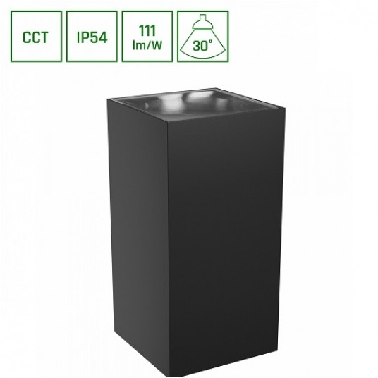 TORRE Opr. ogrod. 18W CCT czarna kwadratowa IP54 -zdjęcie numer 1