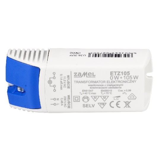 Transformator elektron. ETZ-105 0-105W 12V ZAMEL -zdjęcie numer 1