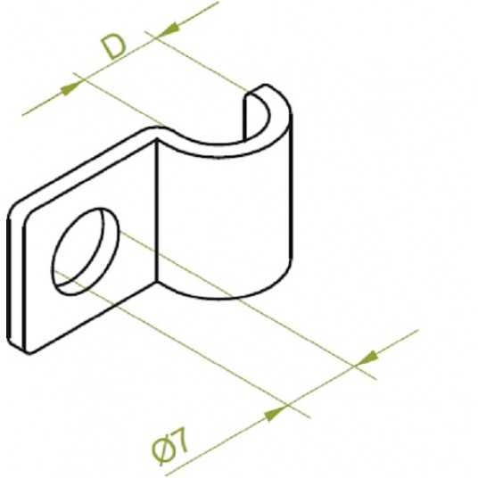 UDF14 Uchwyt kabla fi14mm 1,2mm E90 BAKS 405514 -zdjęcie numer 3