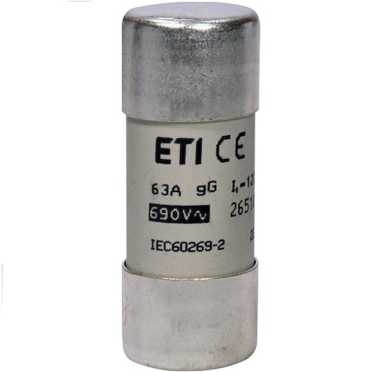 Wkładka cylindr. CH22 22x58 63A gG ETI 095268 -zdjęcie numer 1
