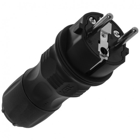 Wtyczka IP54 KEL WT-54 czarna EXTREM W-97446 -zdjęcie numer 1