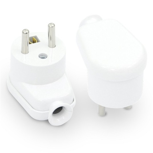 Wtyczka kątowa zu WT-16 16A biała PLASTROL W-10104 -zdjęcie numer 1