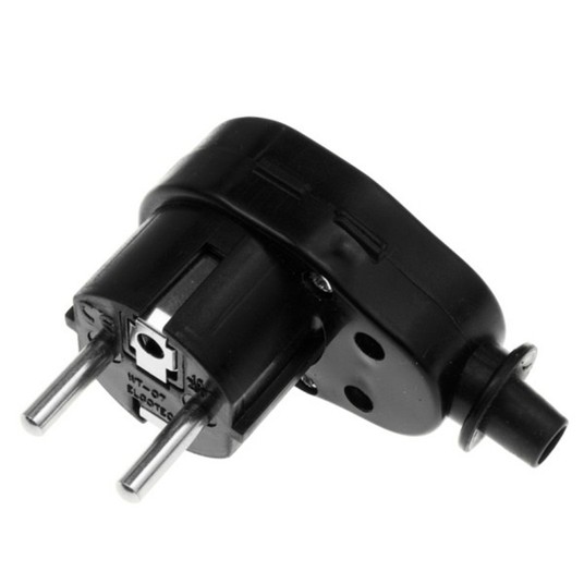 Wtyczka obrotowa 360st WT-07-2 czarna ELGOTECH -zdjęcie numer 1