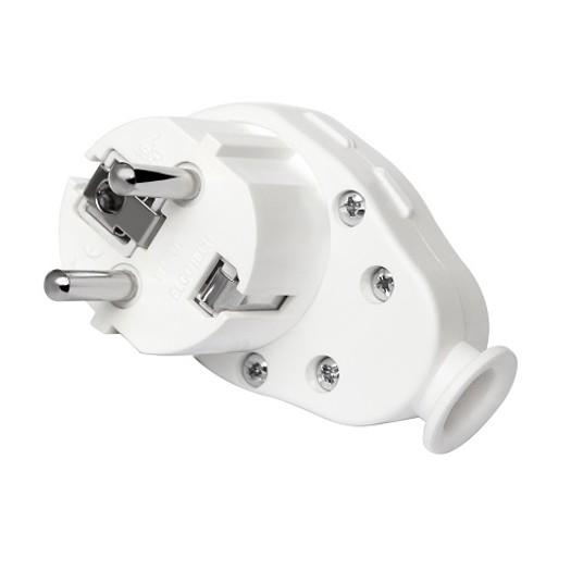 Wtyczka obrotowa 360st WT-07 biała ELGOTECH -zdjęcie numer 1