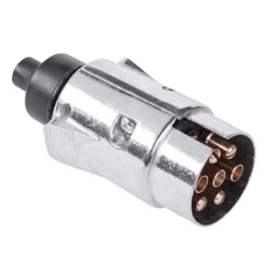 Wtyk przyczepy aluminium 12V 7P WTY0628 / LXS19 -zdjęcie numer 2