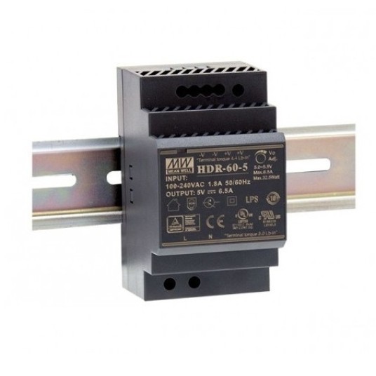 Zasilacz 12V TH35 11,3A 135,6W HDR-150-12 MEANWELL -zdjęcie numer 1