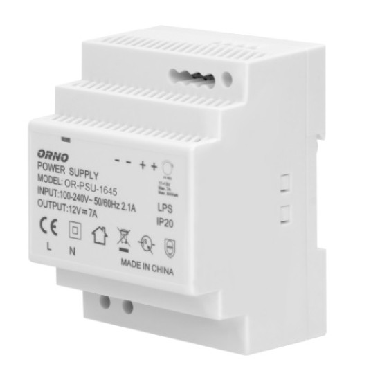 Zasilacz 12V TH35 7,0A 84W DC PSU-1645 ORNO -zdjęcie numer 1