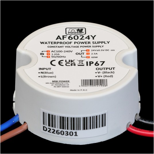 Zasilacz 24V 2,5A 60W dopuszkowy AF6024Y MW POWER -zdjęcie numer 1