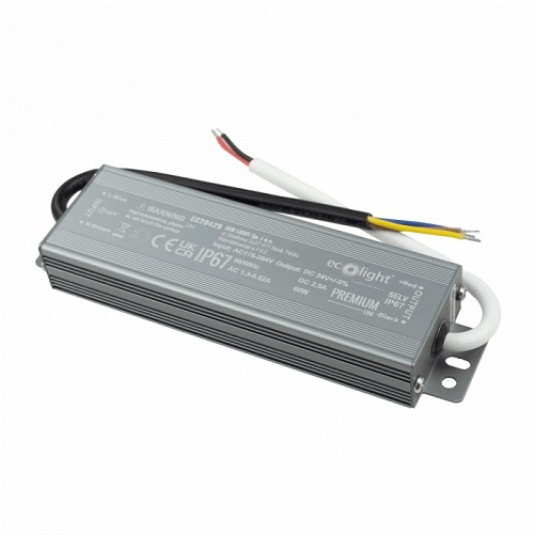 Zasilacz 24V 2,5A 60W IP67 ECOlight EC20429 -zdjęcie numer 1