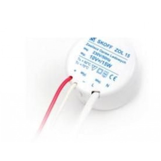 Zasilacz do LED ZOL15 10V 15W okrągły SKOFF -zdjęcie numer 1