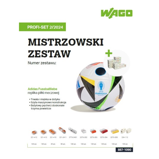 Zestaw PROFI-SET 887-1090 (piłka Adidas) WAGO -zdjęcie numer 1