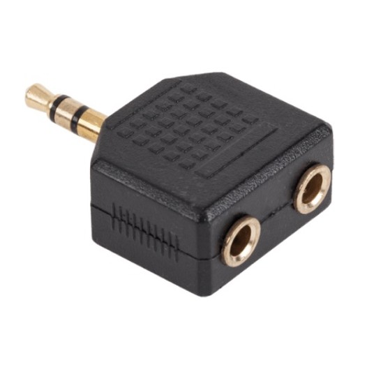 Złącze JACK 3.5 wtyk - 2x JACK 3.5 gniazda ZLA0294 -zdjęcie numer 1