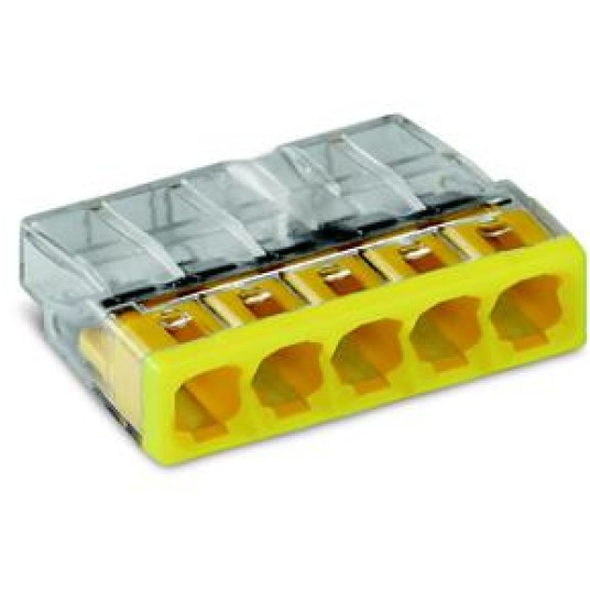 Złączka mini 5x2,5 żółta 2273-205 WAGO -zdjęcie numer 1