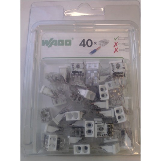 Złączka mini blister 2x2,5 (40szt) 2273-202 WAGO -zdjęcie numer 1