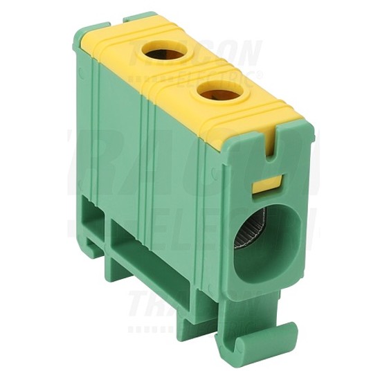 Złączka TH35 1x 2,5-35 żół-ziel FLEAL-35/1ZS TRACO -zdjęcie numer 1