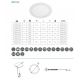 Panel LED biały okrągły p/t 7W NW ORIS GTV 243165 -zdjęcie numer 2