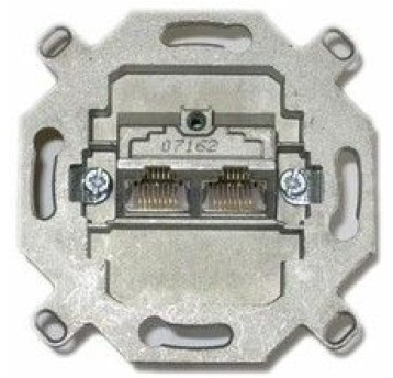 534555 Gniazdo 2xRJ45 5e mechan. BERKER o.p.