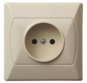 AKCENT beż GP-1A/01 gniazdo pojedyncze bu OSPEL