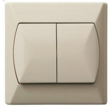 AKCENT beż ŁP-2A/01 łącznik podwójny OSPEL