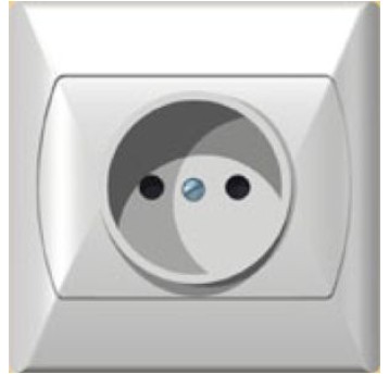 AKCENT biały GP-1A/00 gniazdo pojedyncze bu OSPEL