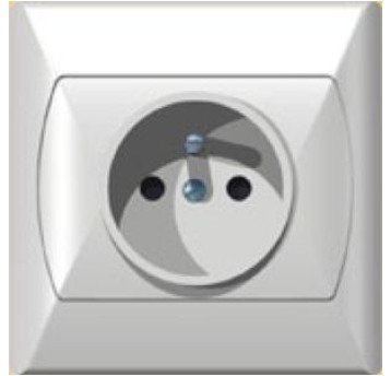 AKCENT biały GP-1AZ/00 gniazdo pojedyncze zu OSPEL