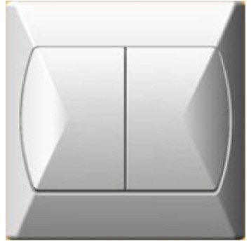 AKCENT biały ŁP-2A/00 łącznik podwójny OSPEL