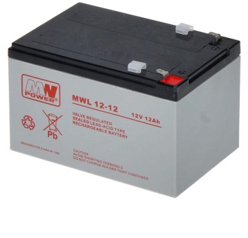 Akumulator AGM 12V/12Ah MWL 12-12 MWp 117590