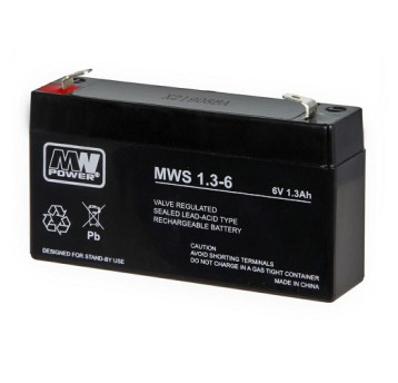 Akumulator AGM 6V/ 1,3Ah MWS 1,3-6 MWpower 132531