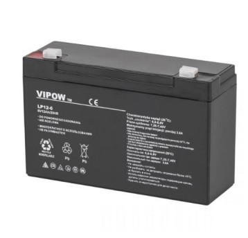 Akumulator AGM 6V/12Ah VIPOW BAT0201