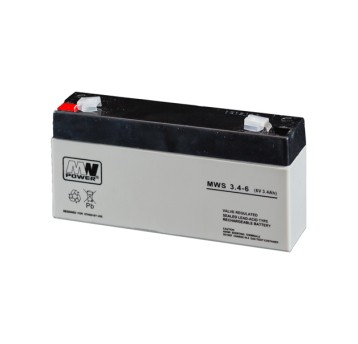 Akumulator AGM 6V/ 3,4Ah MWS 3,4-6 MWpower 117262