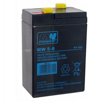 Akumulator AGM 6V/ 5Ah MW 5-6 MWpower 207155