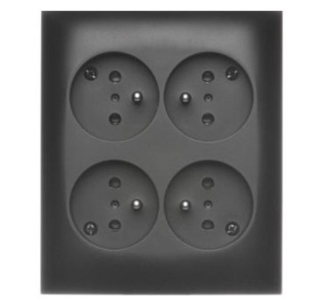 AQUACLICK czarny ACGZN4/49 Gn. 4-krot. n/t IP20