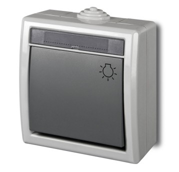 AQUANT IP55 szary Przycisk światło EP-Na 1204-10