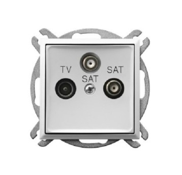 ARIA biały GPA-U2S/m/00 Gniazdo RTV-SAT-SAT OSPEL