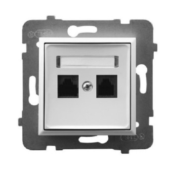 ARIA biały GPK-2U/K/m/00 Gniazdo 2xRJ45 OSPEL